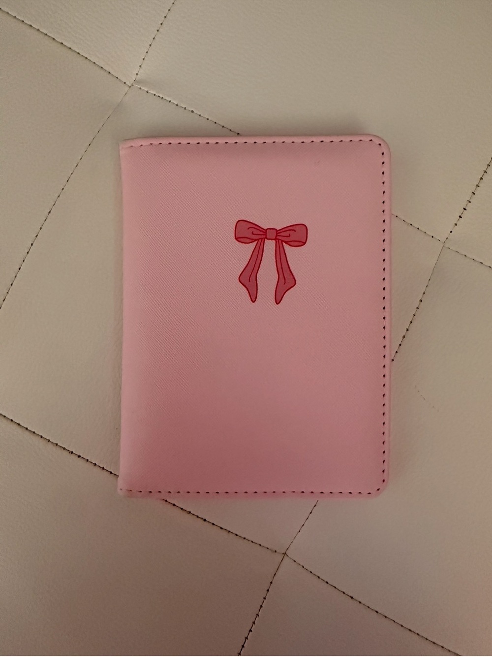 Pink Bow Passport Holder Wallet NWOT